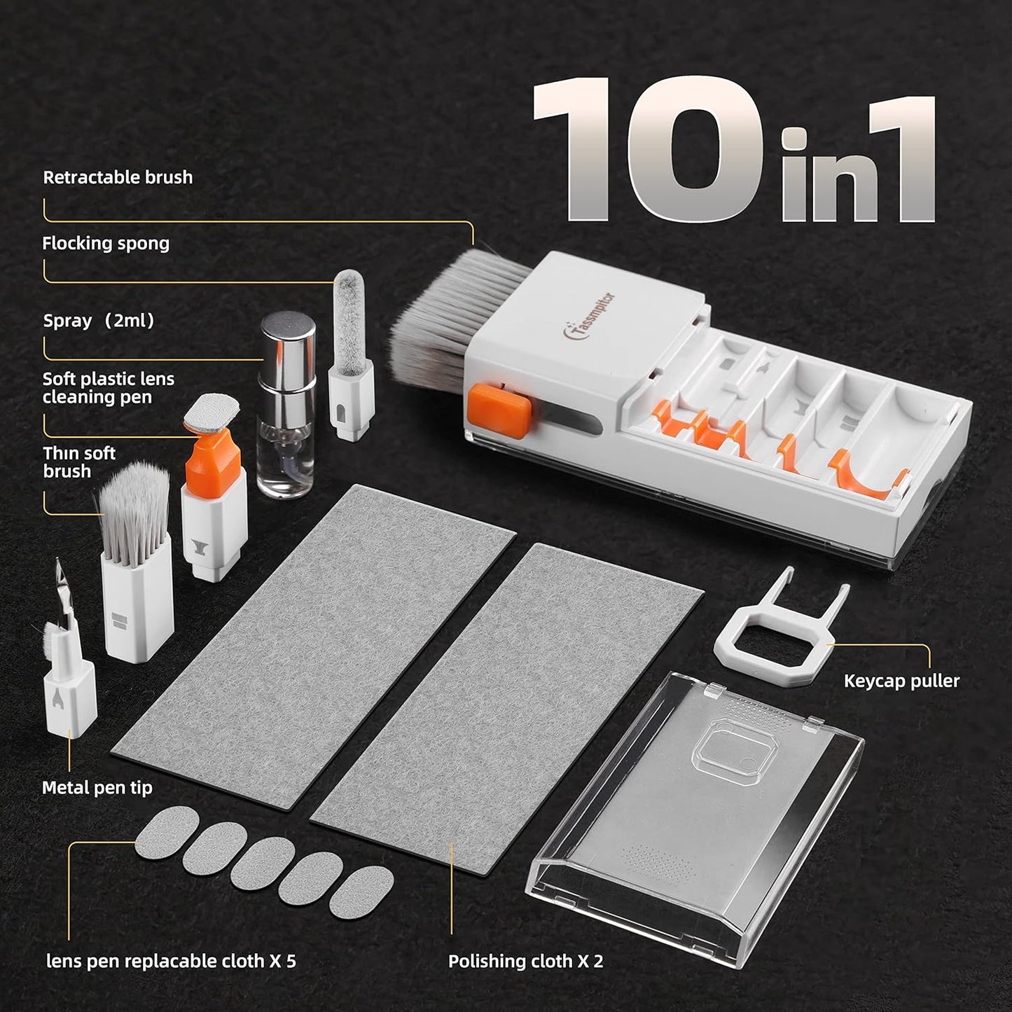 Laptop Cleaning Kit Keyboard Cleaner, Keyboard Cleaning Kit Electronics Cleaning Tool for Macbook Ipad Phone Iphone Pro, Brush Tool for Tablet, Computer, PC, TV Camera Lens Computer Vacuum Keyboard